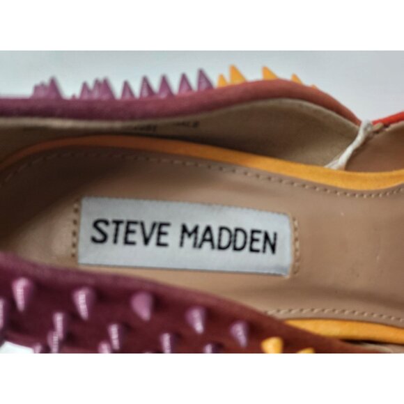 Steve Madden Testy Orange Multi Stud Printed High Stiletto Pointed Toe Pump Sz 6 - Picture 7 of 7